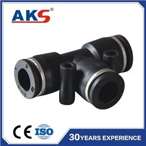 এপ ইউনিয়ন টি ফিটিং ইঞ্চি সাইজ টিউবিং নিউমেটিক পুশ ইন ফিটিং